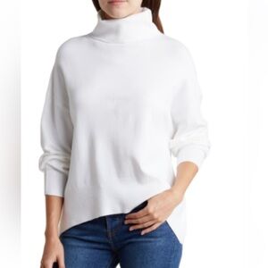 French Connection Women's White Turtleneck Sweater